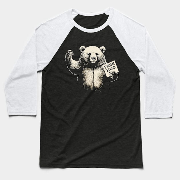 Free hug a bear Baseball T-Shirt by Yopi